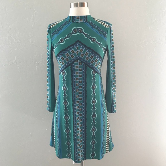 Free People Stella Green Mini Dress Retro NWT - Picture 2 of 8
